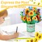 Get Well Soon Pop Up Cards, 3D Paper Flowers Bouquet Greeting Cards Sunflower Birthday Popup Cards Congratulations Gifts for Women Boss Best Friends Mother Parents Birthday Anniversary
